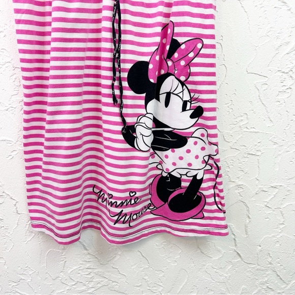 Vintage y2k White Pink Striped Minnie Mouse Babydoll Tank Top Size Large - Picture 2 of 8